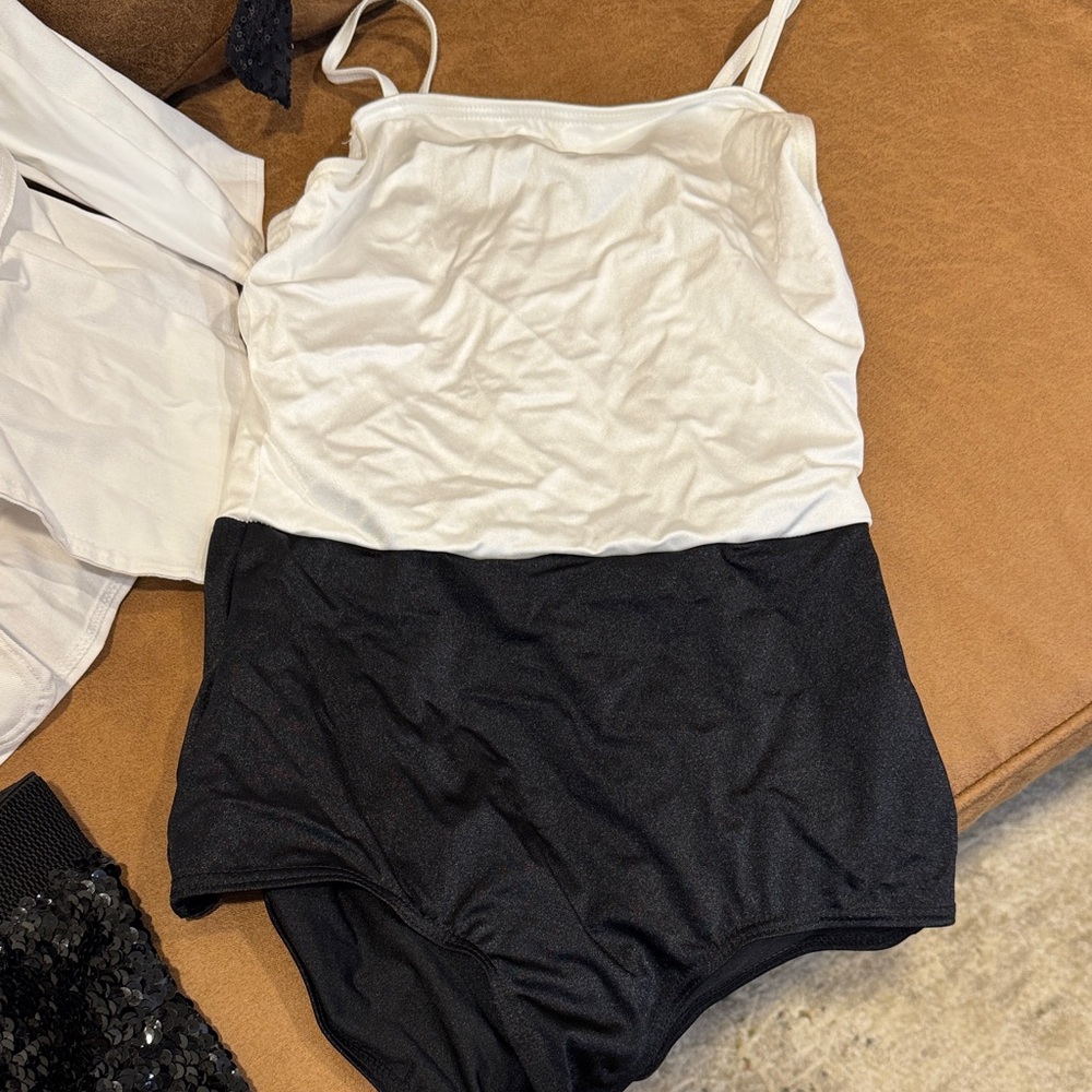 Weissman White and Black Dance Costume Set - Picture 3 of 9